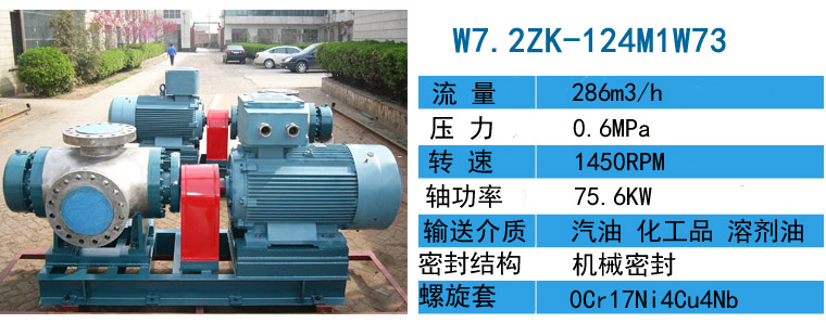 W7.23ZK-124M1W73雙螺桿泵 W7.23ZK-124M1W73雙螺桿泵